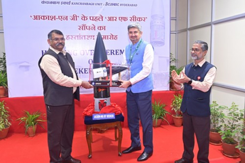 BDL hands over first RF Seeker of  'Akash' to DRDO