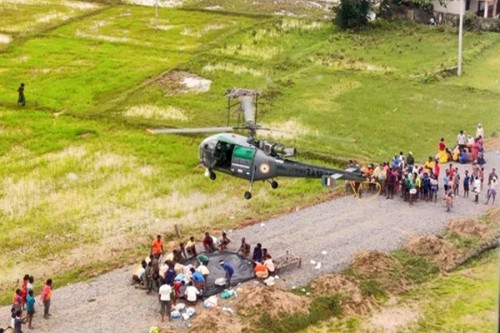 IAF drops 600 kg food packets in flood-hit Telangana